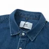 2023 NYA AMI CLASSIC LOVE BRODERAD DENIM SHIRT UNISEX Fashion Märke Casual mångsidig kappa SANY