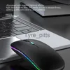 Möss uppladdningsbara Bluetooth Wireless Mouse med 2,4 GHz USB RGB 1600DPI Mus för dator bärbar surfplatta PC MacBook Gaming Mouse Gamer X0807