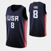 2023 Camiseta de baloncesto del equipo de EE. UU. 7 Brandon Ingram 13 Jaren Jackson Jr. 6 Cameron Johnson 14 Walker Kessler 9 Bobby Portis 15 Austin Reaves 4 Tyrese Haliburton 12