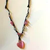 Hänge halsband e0be 3 pack mode hjärtat natursten halsband set dubbel skiktade tröja kedja smycken för kvinnor och flickor