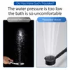 Set doccia con rivestimento nero a parete per bagno con doccetta ad alta pressione Tubo flessibile in acciaio inossidabile Barra scorrevole per bagno regolabile R230804