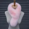 Scarves Laady Blinger Faux Fur Sccarves Tail Clip Multi Colors Shawls Red White Black Pink Blue Fake