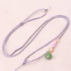 Hanger Kettingen Mode Groene Lotus Ketting Touw Mannen En Vrouwen Verstelbaar Tian Jade Ping'an Gesp Sieraden Lanyard