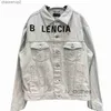 Jacka Paris Men's Designer Jean Jacket Fashion Men's Home Front Embroidery Lång ärm denim Jacket Män och kvinnors avslappnade denimnew