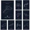 Imola Monaco Zandvoort Racing Track Canvas Painting Car Circuit Posters and Prints Wall Picture for Living Boys Room Decor no frame wo6