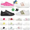 ünlü gündelik elbise ayakkabı Sevgililer Gibi Ayakkabı Sevgilili Perçinler Sneakers Trainersblack Beyaz Donanma Pembe Mavisi Altın Ediciler Loafers Deri Açık Erkek Kadınlar Us12