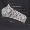 Headpieces Big Cubic Zirconia Princess Tiara Diadem For Bridal Wedding Hair Smycken Tillbehör Hårstycken CH10245