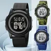 Relógios de pulso da moda Relógios masculinos da moda Pulso eletrônico resistente à água, personalizado, redondo, digital, com led, pulseira de borracha externa