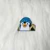 Stift broscher söta resor pingvin game valorant penguin hårt emaljmärke brosch diy ryggsäck pin fest gåva smycken kawaii pin hkd230807