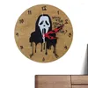 Horloges murales horloge en bois Design moderne grand Halloween effrayant décoratif pour les décors à la maison