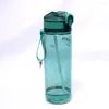 Bottiglie d'acqua Borraccia sportiva da 800 ml per escursionismo in campeggio Bicchiere di plastica trasparente senza BPA Bollitore di cannuccia per fitness Grande capacità