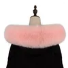 Scarves DANKEYISI Women Real Fur Collar For Parkas Winter Warm Natural Scarf Men Lady Jackets Coat