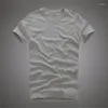 Men's Suits A1105Men T Shirt Cotton Solid O-Neck Short Sleeve Tshirt High Quality