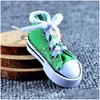 Keychains Lanyards Luxury Creative Canvas Shoes Designer Key Chain Cell Phone Charms Sneaker Handbag Pendant Keyring Keychain For Ad Dhyln