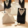 Candy Box Brud Groom Wedding Bridal Favor Present Boxes GOWN TUXEDO 100 PCS 50 PAR NEW249G