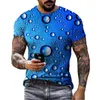 Męskie koszule T Summer Fashion Street Print 3D kwiatowa koszula oddychająca okrągła ADT Odzież krótkie rękawy