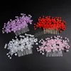 New Bridal Pearl Flower Hair Comb Wedding Hair Accessories Hairpins Women Elegant Hairgrips Hairclip Headdress Hair Jewelry