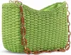 JYG Straw Woven Shoulder Bag For Women Summer Beach Travel Crossbody Handbag Classics Satchel Purse HKD230807