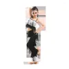 Scene Wear Girls Latin Dance Costumes Sequin Fringe Salsa Samba Costume Kids Ballroom Tassel Dress Pants Children Performance Outfits