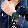 Wristwatches 2023 Fashion Men'S Electronic Display Watch Waterproof Boy Lcd Digital Stopwatch Date Rubber Sport Wrist