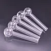 100pcs 미니 흡연 핸드 파이프 두꺼운 유리 오일 버너 파이프 휴대용 7cm Lenght 유리 파이프 DAB RIG BONG