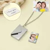 Personnalisé Lettre D'amour Enveloppe Pendentif Collier Personnalisé Collier Enveloppe Médaillon Collier Photo Cachée Fête Des Mères Cadeau L230704