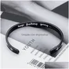 Manchet houden Ing gaan RVS armband voor vrouwen mannen gepersonaliseerde gegraveerde brief pijl open armband vriend inspirerende Drop De Dhahq