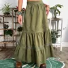 Юбки женские кружевные юбки для отделки А. Форма Женщины Maxi Fit Fit Summer Boho Style Vintage Vintage Daily Outfit