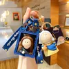 Plush Dolls Kawaii Pearl Earring Girl Key Chain Funny Fat Artist Van Gogh Pendant Napoleon Car Keyring Bag Accessories Toys For Santa Gift 230807