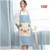 Tablier De Cuisine 10/15 / 20 Pcs Dessin Animé Piggy Sans Manches Mode Coréenne Femmes Épaissie Étanche Antifoing Drop Delivery Home Garden Din Dhgbe