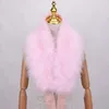 Scarves Real Turkey Feather Fur Wraps Bolero Solid Wedding Party Shawl Black White Women Winter Pink Cape Protect Shoulder