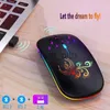 Mice CHUYI Bluetooth 2.4G Rechargeable Wireless RGB Mouse LED Slim Silent Adjustable DPI Mause USB Optical Mice for MacBook Air X0807