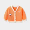 Kurtki Baby Boys Autumn Clothing Sweter Kurtka nadrukowana kreskówka urocze dziewczyny dzianina kardigan odzież dziecięca ubrania