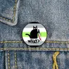 Pins Brooches Agender Pride halloween cat knife Pin Custom Funny vintage Brooches Shirt Lapel teacher Bag Badge pins for Lover Girl Friends HKD230807