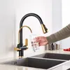 Kithcen Drink Purified Faucet Pull Out Water Filter Tap 2/3 Way Torneira HotCold Mixer Sink Crane