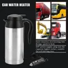 750ml 24V Electric Heating Cup Kettle Stainless Steel Water Heater Bottle For Tea Coffee Drinking Travel Car Truck