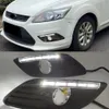 2st LED -dagsljus för Ford Focus 2 Sedan MK2 2009 - 2014 Auto Dimning Funktion DRL FOG Light Fog Lamp Cover