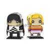 하우스 아키텍처/DIY 주택 빌드 뮤즈 수요일 및 Enid Brickheadzs 키트 영화 Addams 빌딩 블록 장난감 그림 드라마 모델