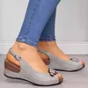 306 För sandaler tå spetsiga skor Kvinnor kil klack klackar plattform Sandalias Mujer Summer Footwear Female 230807 158