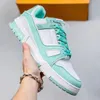 Tênis de grife Virgil Trainer Sapatos casuais couro de bezerro granulado em relevo Abloh branco verde azul sobreposições de letras plataforma tênis baixo tamanho 36-45 09