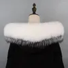Scarves DANKEYISI Women Real Fur Collar For Parkas Winter Warm Natural Scarf Men Lady Jackets Coat