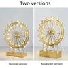 Netherlands Designer LED Ferris Wheel Table Lamp for Bedroom Living Kid Room Desk Decor Stainless Steel Rotating Night Lighting HKD230807