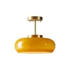 Plafondverlichting Retro Bauhaus Messing Glas Lamp Ingang Gang Balkon Thuis Blijven Nordic Japanse Creatieve Lampen