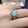 Кластерные кольца Meibapj Natural Opal Gemstone Fashion Flow