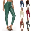 Women's Pants Women Faux Leather Leggings Fashion Straight High Waist Female Skinny Elastic Stretch Pencil Trousers Slim Casual