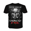 T-shirt da uomo Summer Fashion Street T-shirt girocollo a maniche corte Abbigliamento gotico Horror retrò stampato con lettere diavolo