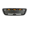 Grille de course de calandre de masque de pare-chocs avant d'abs modifié par voiture avec des lumières de LED pièces extérieures automatiques noires pour Ford Ranger 2001-2003