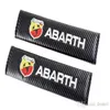 Car Stickers Safety Belt Cover Carbon Fiber for Abarth 500 Fiat Universal Shoulder Pads Car Styling 2pcs lot237U