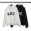 Heren Dames Hoodies Mode Brief ABC Grijs/Zwart Hoodie Herfst Winter Ronde hals Lange Mouwen Hooded Pullover Kleding