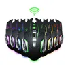 Myszy Q13 RGB Silent Wireless Bluetooth Myse Game Luminous Mechanical Dual Tryb 2.4G USB Siedem kolorów światło sześć przycisk x0807